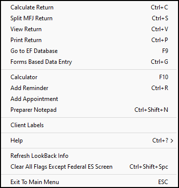 Image of the Right click menu on the General tab